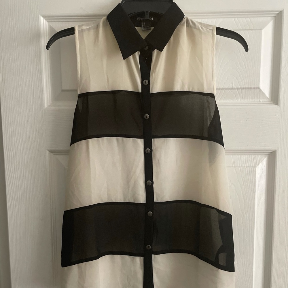 Striped sleeveless top